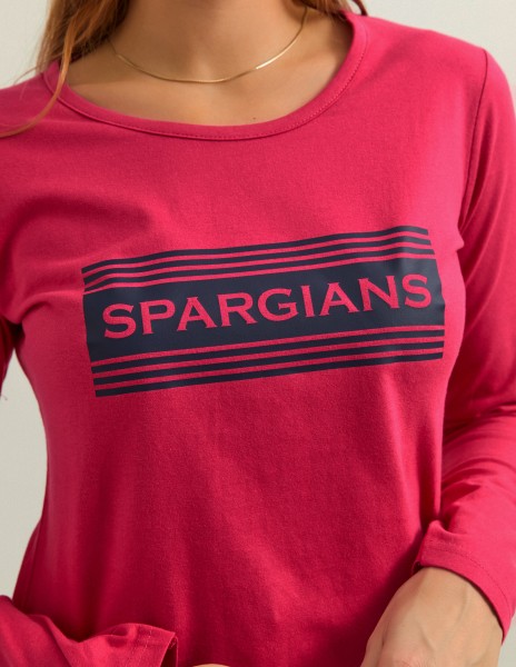 Camiseta manga larga rosa Spargians