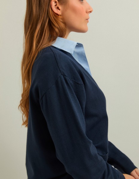Cardigan azul marino