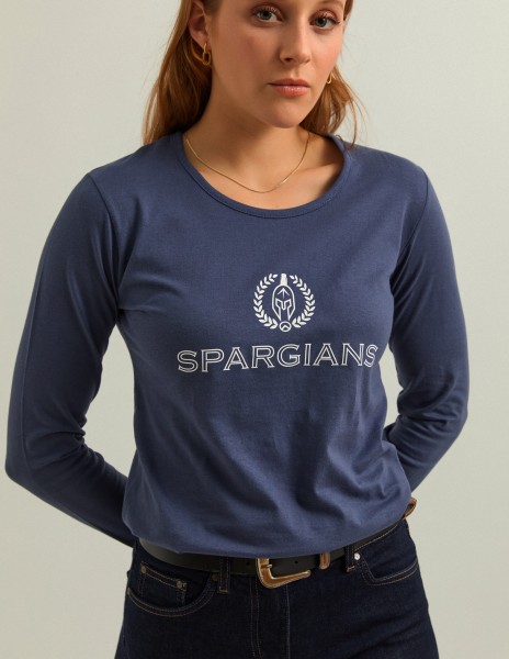 Camiseta manga larga azul