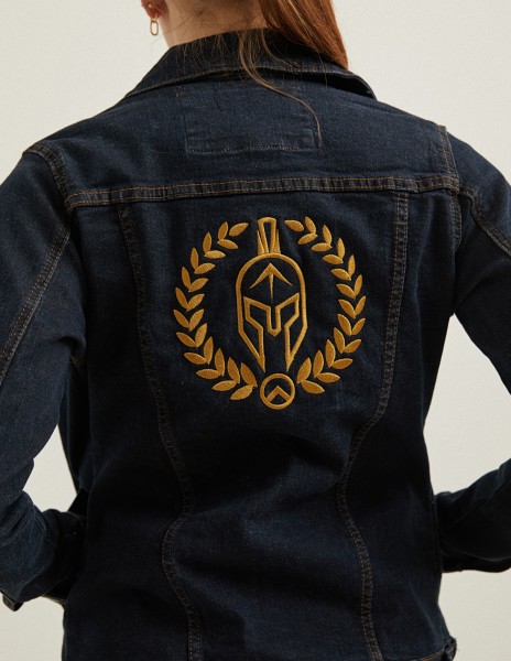 Chaqueta vaquera con logo en la espalda