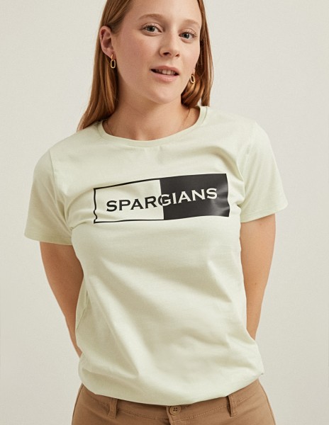 Camiseta blanca de manga corta con logo B&N