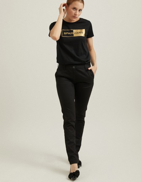 Camiseta manga corta negra con logo B&N en dorado