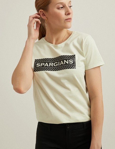 Camiseta manga corta amarilla con logo