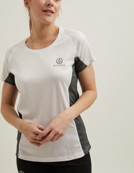 Camiseta deportiva blanca y negra
