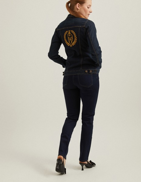 Chaqueta vaquera con logo en la espalda
