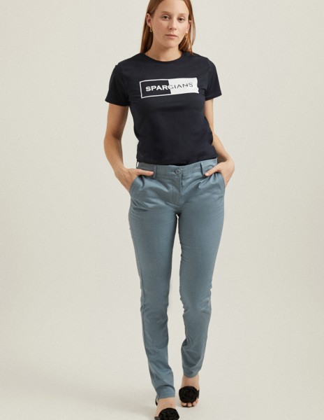 Camiseta manga corta azul marino con logo B&N